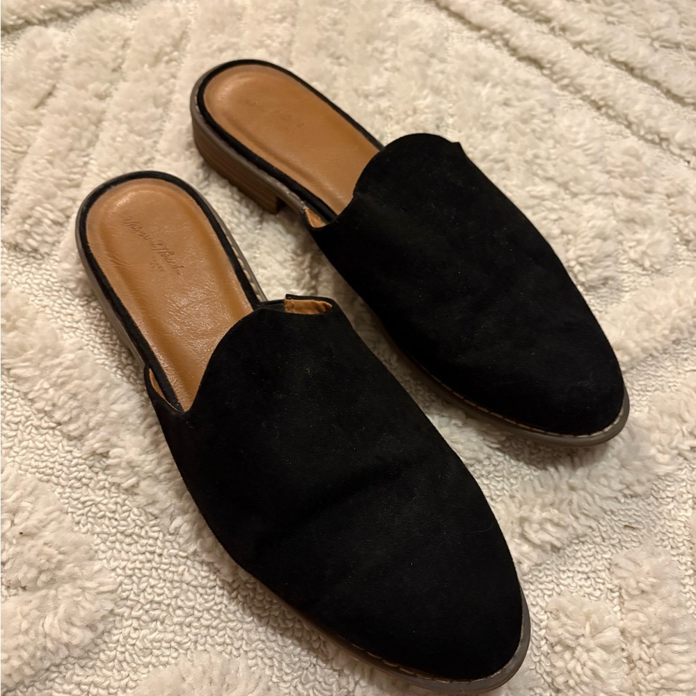 Black Suede mules